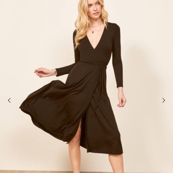 Reformation Dresses & Skirts - 🌟nwot Reformation Maurice wrap dress in Black